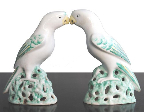Couple perroquet porcelaine - de,