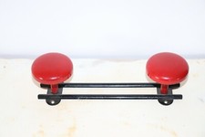 Ancienne Patère Porte Manteau Vintage -  Métal rouge et noir  - Années 50 