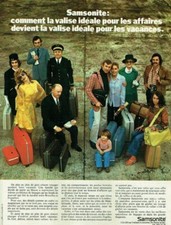 Publicité Advertising 1120 1972  Samsonite  valises bagages