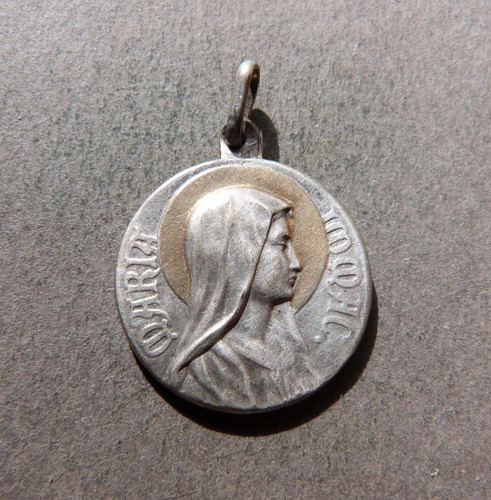 Médaille vierge marie plaqué - médaille,