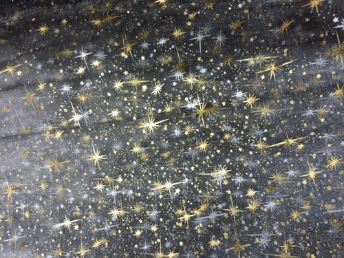 Tissu organza etoiles - etoiles, au