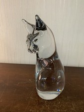 Chats debout brillant en cristal Daum