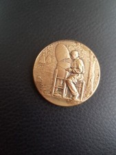 T RARE MEDAILLE ANCIENNE BRONZE SOCIETE APICULTURE DES CHARENTES PAR RIVET