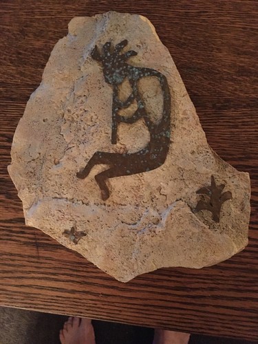 Kokopelli dancer rock art - rock,