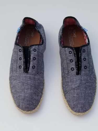 Toms denim jean slip shoes - denim,
