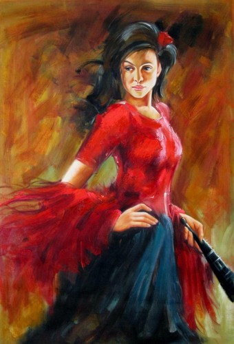 Danseuse flamenco tableau - danseuse,