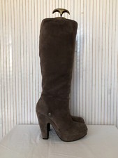 Bottes à talon Robert Clergerie daim marron P.38,5 (US. 7,5)