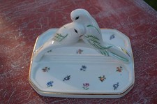 Serviteur en porcelaine L.F en porcelaine - Perruches , colombes, oiseaux -//C37