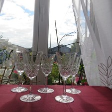 5 verres à porto en cristal