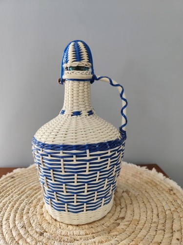 Bouteille scoubidou bleue - , et