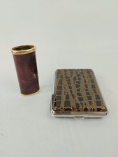Étui A Cigarettes Étui A Briquet Ensemble Fumeur Snake Skin De Thaïlande