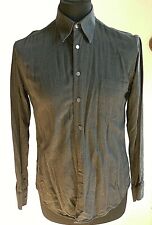   N°7 - SUPERBE CHEMISE HOMME EN FLANELLE (COTON mélangé) TAILLE M - anthracite
