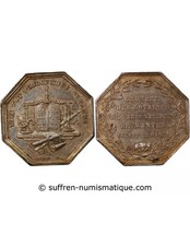 France Notaires, Mantes  Jeton Argent Poinçon Abeille (1860-1879)