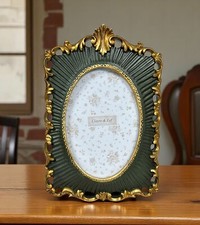 Clayre & Eef Cadre Photo Style Antique Or Vert Baroque Vignes 22,5x15cm NEUF