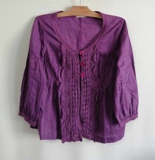 Blouse violette en coton T40 J Riu (2502061)