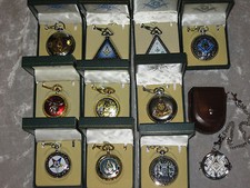 Free Mason Pocket Watch Square Compass Eagle Shrine Past Master Eastern Star NEW