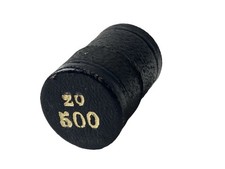 Tube Porte-Louis Napoléon pour Monnaies en Or 20-500 Gaine de Cuir Noir XIX ème