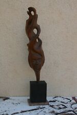 statue sculpture sur bois des