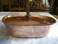 GRANDE BRAISIERE EN CUIVRE ET FER FORGE