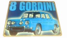Plaque metal vintage Renault 8 Gordini 1962,dimension : 14,50cm x19cm