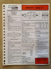 FICHE TECHNIQUE AUTOMOBILE