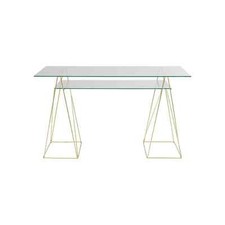 bureau contemporain en verre  KARE  , chic et contemporain - 2 plateaux 