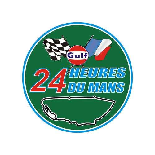 Sticker plastifié 24h mans - plastifié,