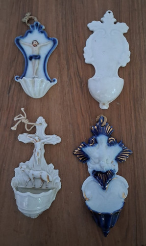 Lot bénitiers porcelaine - lot,