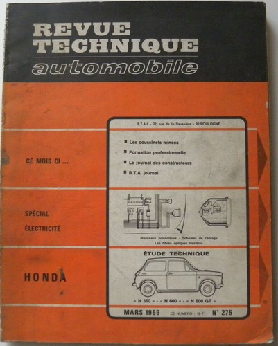 Revue technique automobile rta - technique,