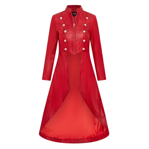 Manteau cuir long femme - cuir,