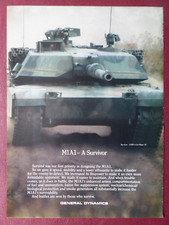 1/1988 PUB GENERAL DYNAMICS BLINDE CHAR M1A1 MBT TANK PANZER ORIGINAL AD