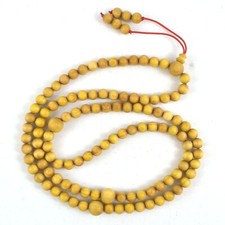 Collier de perles de prière Mala bouddhiste parfumé pur bois de santal vérita...