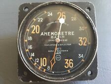 RARE AVIATION FRANCAISE ANEMOMETRE BADIN TYPE 75D30 MARQUE AERO PARIS