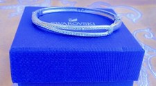 Beau jonc argent bracelet SWAROVSKI cristal swarovski bracelet Cadeau Noel