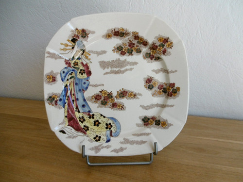 Assiette plate faience gien - assiette,