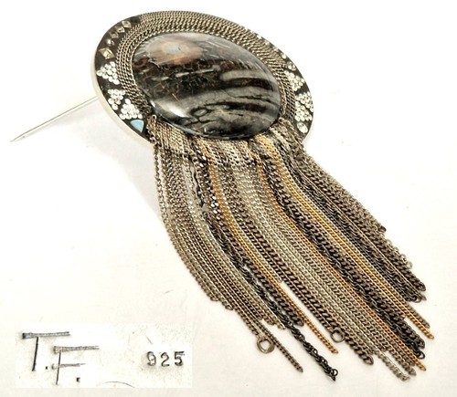 Xxl broche pendentif - broche, agate