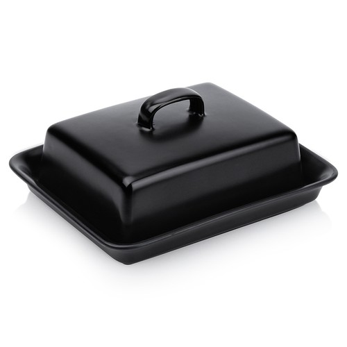 Beurrier céramique noire - en,