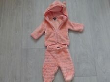 ensemble bébé fille KIABI 1mois 4kg 52-55cm corail 100% polyester tbé comme neuf