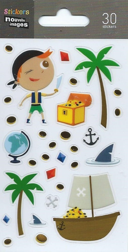 Stickers pirates palmiers - stickers,