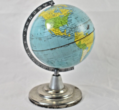 Ancien globe terrestre tole - en,
