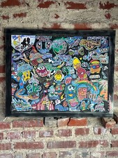 Peinture sur panneau Pop Art "Tag" par MARCO  81x65 cm