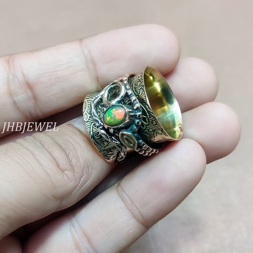 Bague toupie pierre - , précieuse