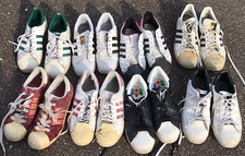 LOT 8 PAIRES basket ADIDAS SUPERSTAR 45 1/3 ABIMEE usée TROUEE OCCASION adicolor