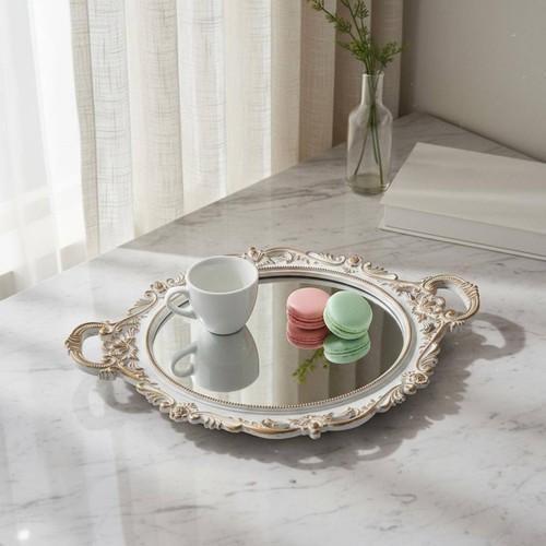 Plateau miroir doré finition - miroir,