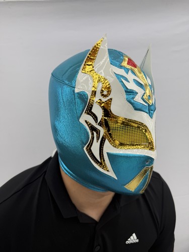 Blue gold white lucha - gold, libre