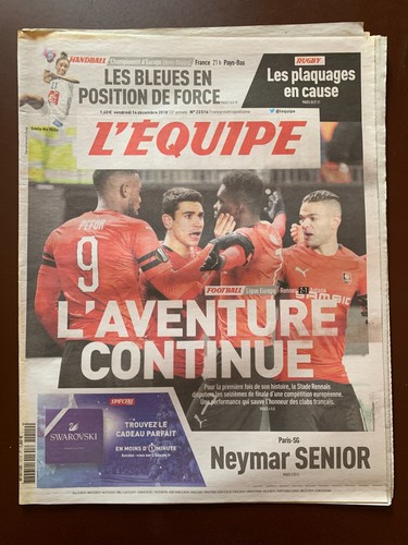 Equipe journal 12 2018 - l'equipe,