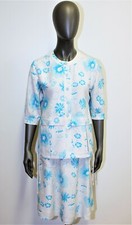 COURREGES PARIS Vintage 80s 100% rayon floral Set 40FR 8US made in France