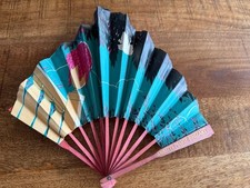 Éventail Publicitaire Art Deco En Papier Français Liqueur Marie Brizard