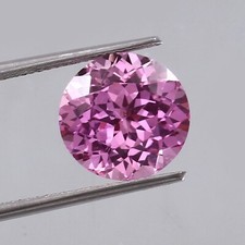 AAA Ravissante Couleur Naturel Ceylan Saphir Rose Ample Rond Gemme Coupe 9x9 MM