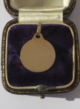 Pendentif médaille rond à graver - Or jaune massif 18 carats - Neuf stock France